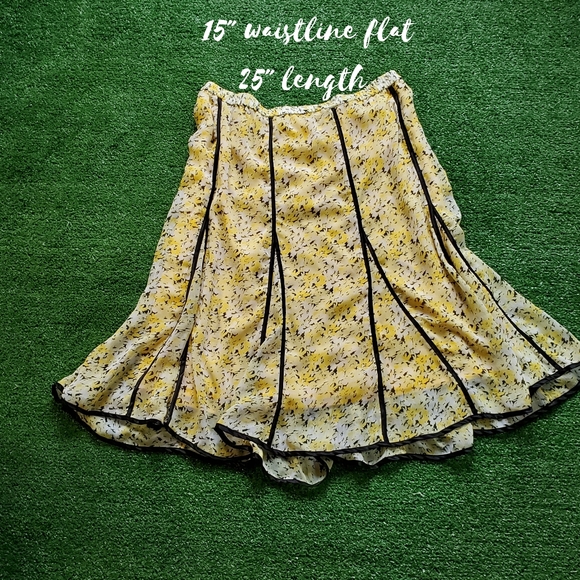Spring Yellow Fit and Flare Skirt by Louis Dell' Olio - Picture 6 of 12